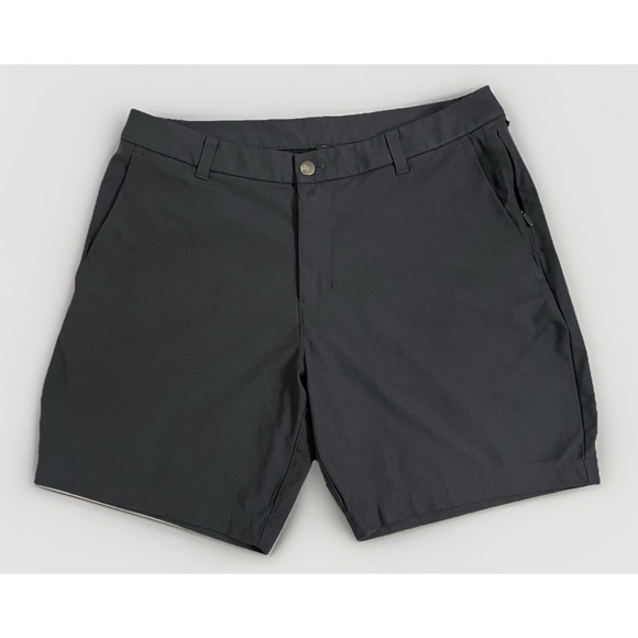 Lululemon Mens Commission Shorts Size 33 Black Stretch Golf Casual 7.5 Inseam - Picture 2 of 7